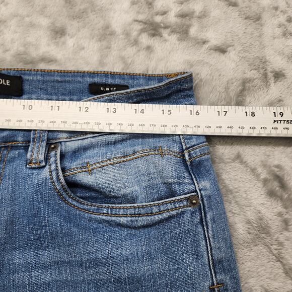 Kenneth Cole New York Jeans Mens 30X30 Blue Slim Fit Stretch Denim Casual Preppy - Picture 10 of 14